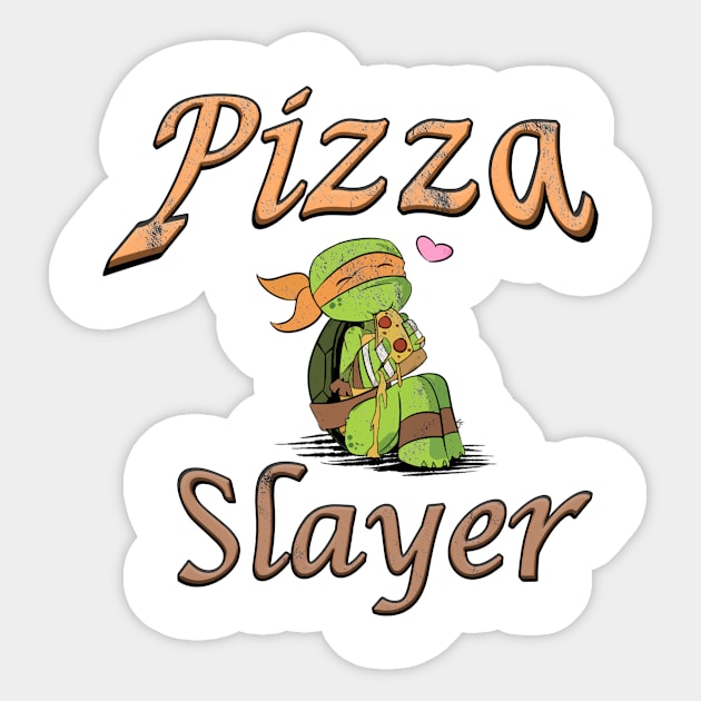 Pizza Slayer Sticker by MyMotivationalLab
